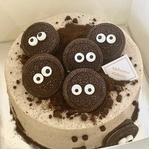 Salted Cream Oreo Biscuit Chiffon Cake (litte monster)