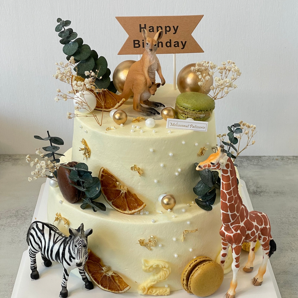 Animals world 森系动物 (Cake topper may change to other animals)