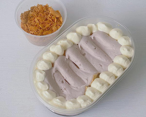 Taro Mochi Pork Floss Cake Jar (pork floss onside serving)