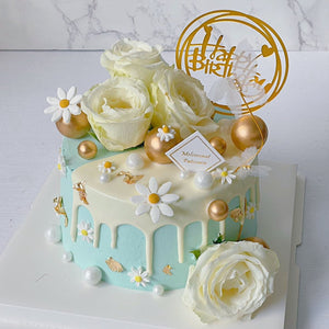 Butterfly & Flowers Cake 蝴蝶鲜花蛋糕