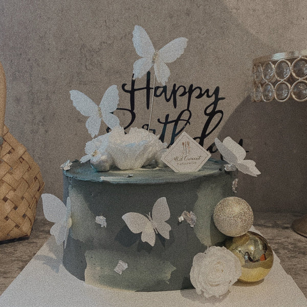 Butterfly & Flowers Cake 蝴蝶鲜花蛋糕