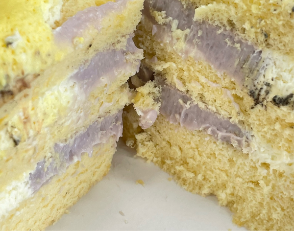 Taro Mochi Chiffon Cake