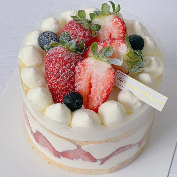 Strawberry Chiffon Cake 草莓奶油裸蛋糕