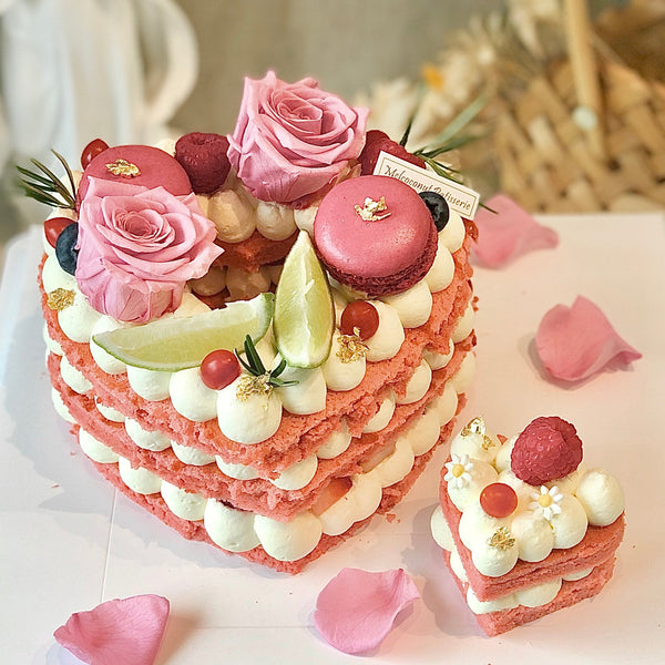 Flowers Cake in Heart Shape 爱心鲜花蛋糕